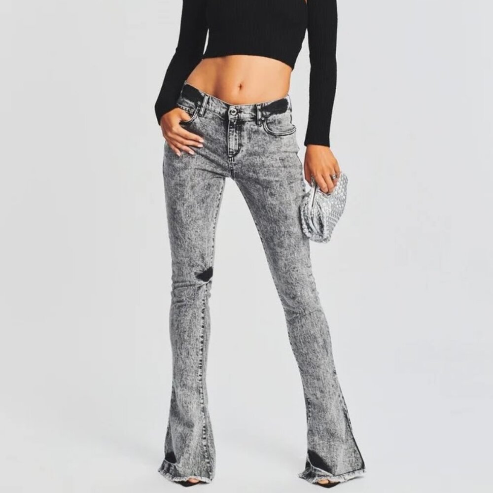 Retrofête Presley Pant in Acid Grey — Size 28 (Lightly Worn)